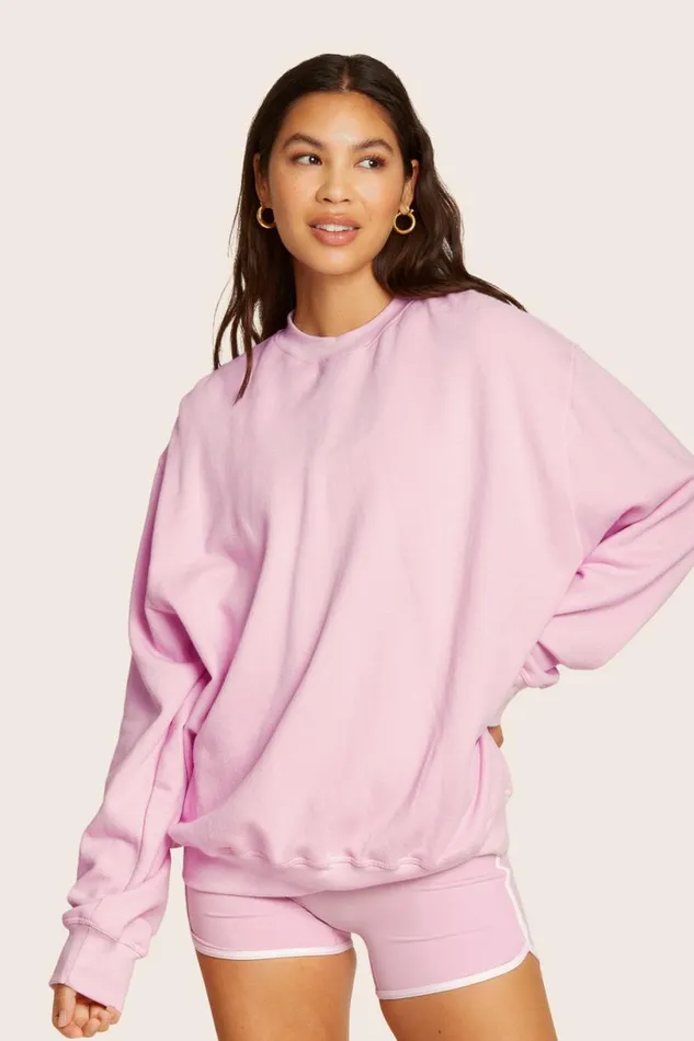 SET ACTIVE Tops LIGHTWEIGHT SWEATS CLASSIC CREWNECK 8211 PRIMROSE 8211 Women