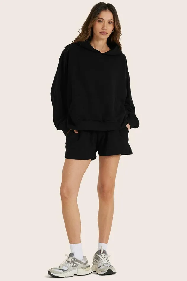 SET ACTIVE Tops LIGHTWEIGHT SWEATS CLASSIC HOODIE 8211 ONYX 8211 Women