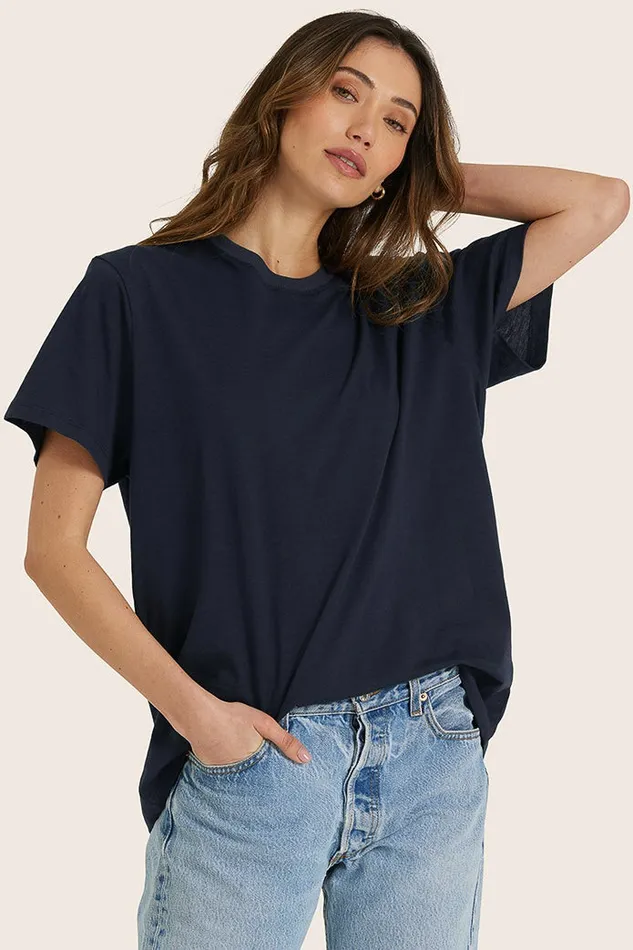 SET ACTIVE Tops Tanks Tees CLASSIC COTTON DAILY BOYFRIEND TEE 8211 SPADES 8211 Women