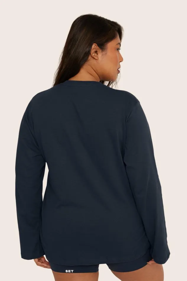 SET ACTIVE Tops Tanks Tees CLASSIC COTTON DAILY LONG SLEEVE 8211 OXFORD 8211 Women