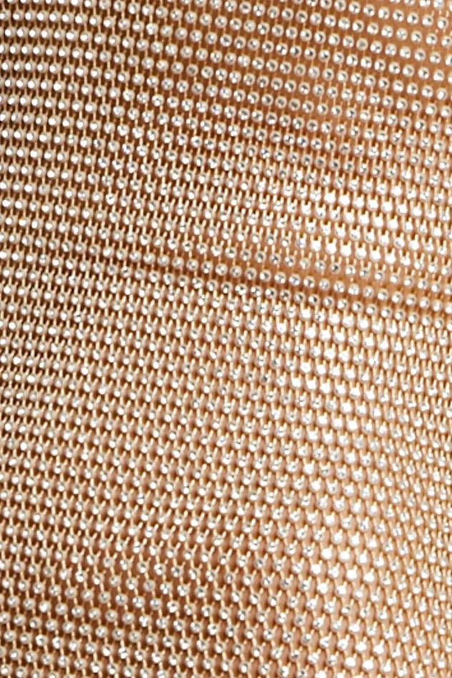 Sharline Mini Dress 8211 Diamante Mesh V Neck Slip Dress In Gold Women Showpo Dresses