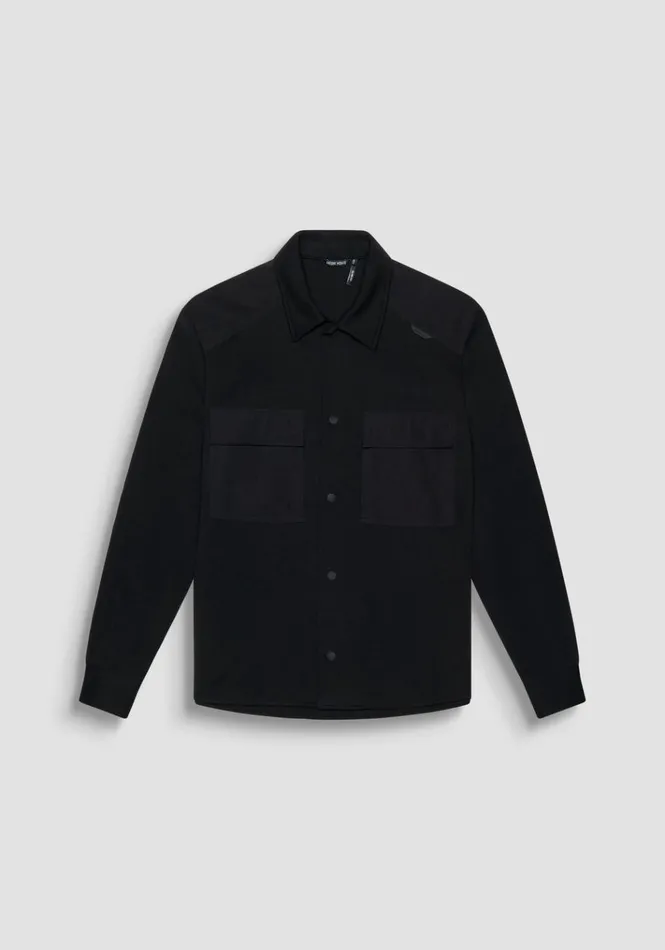 Shirts Men Antony Morato Regular Fit Shirt In Cotton Blend With Pockets Black