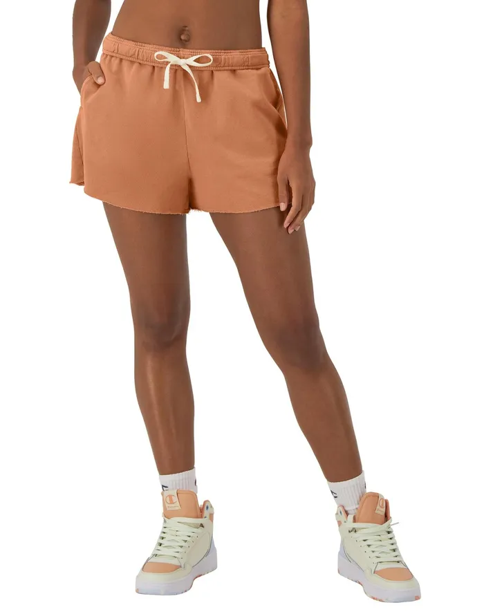 Shorts Vintage Wash C Logo 3034 Comfort Wash Canyon Red Women Champion Shorts