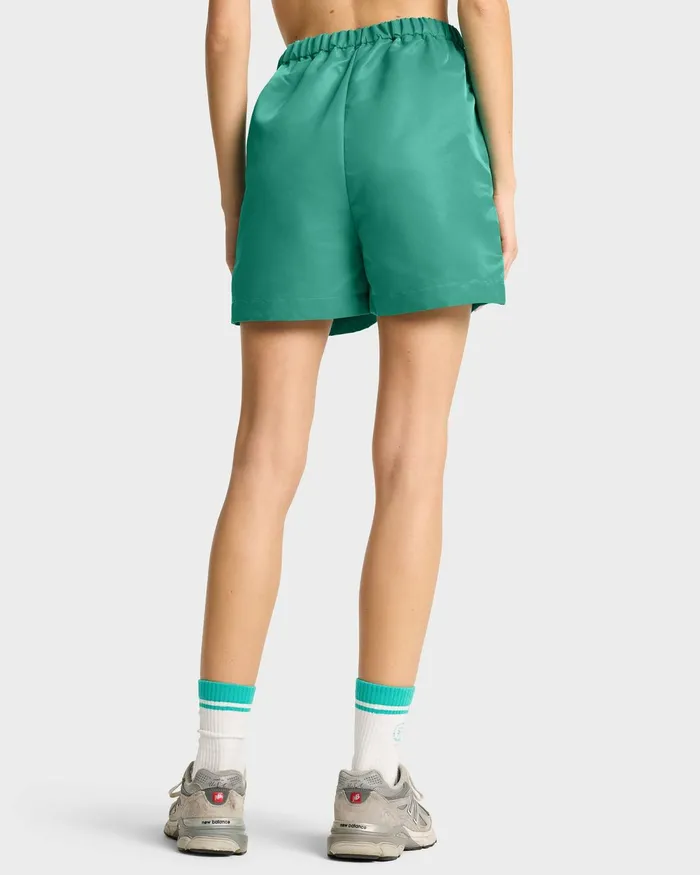Shorts Women Sporty and Rich Running Woman Nylon Short 8211 Spring GreenWhite