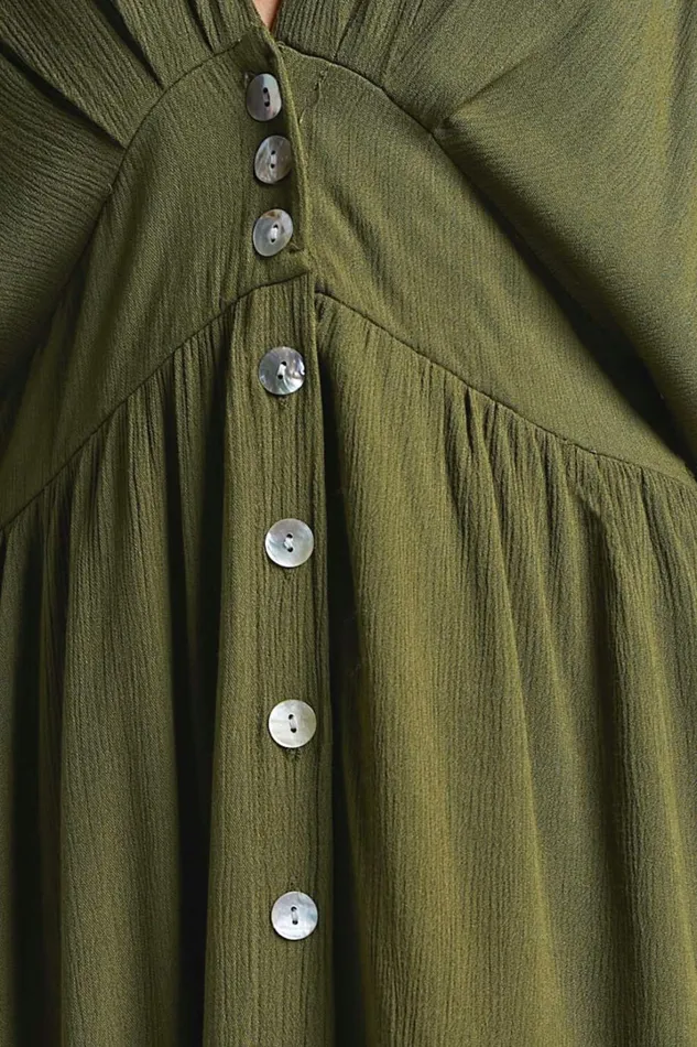 Sitting Pretty Midi Dress 8211 Short Sleeve Button Down Dress In Olive Women Showpo Curve Clothes