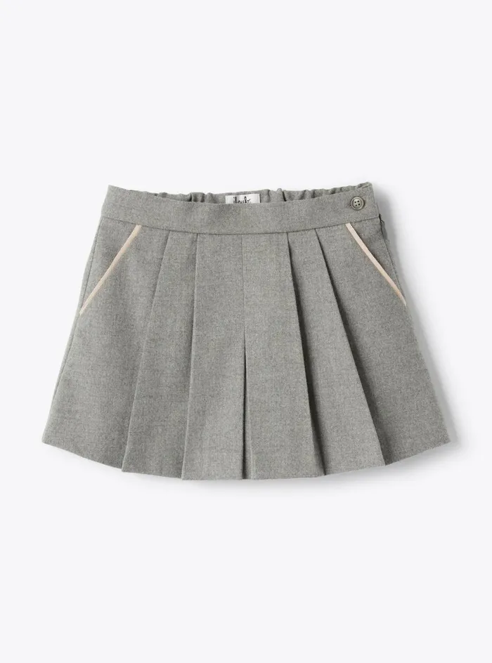 Skirts Girl 216 Il Gufo Pleated Skirt With Tucks