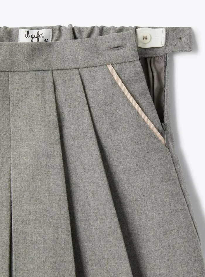 Skirts Girl 216 Il Gufo Pleated Skirt With Tucks