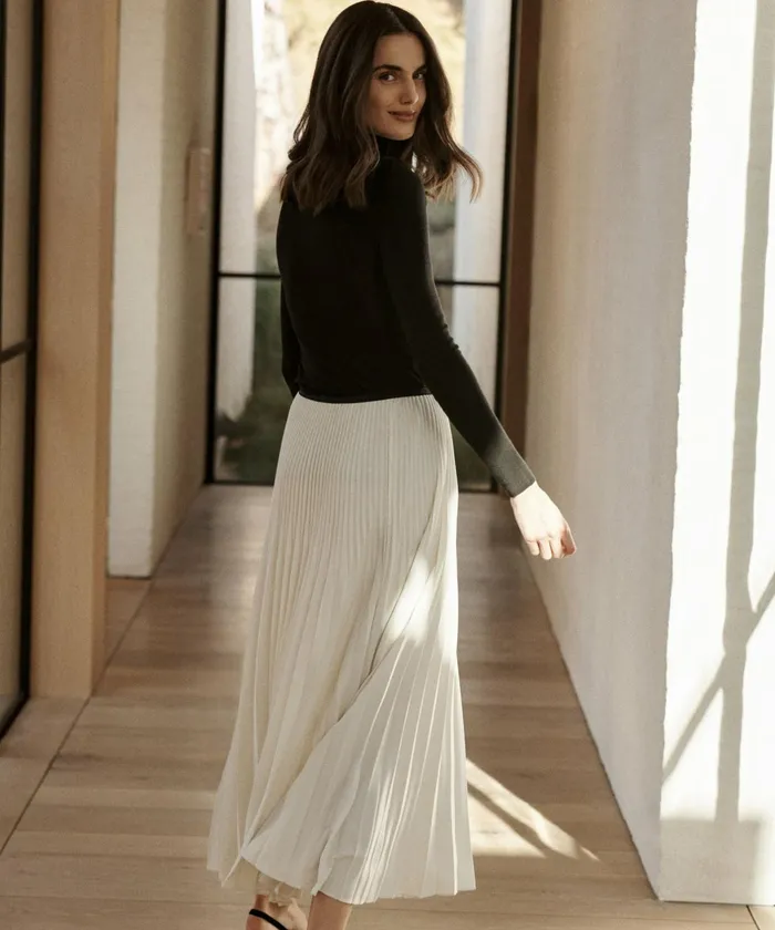 Skirts Women Jenni Kayne Pleated Skirt Ivory Ivory