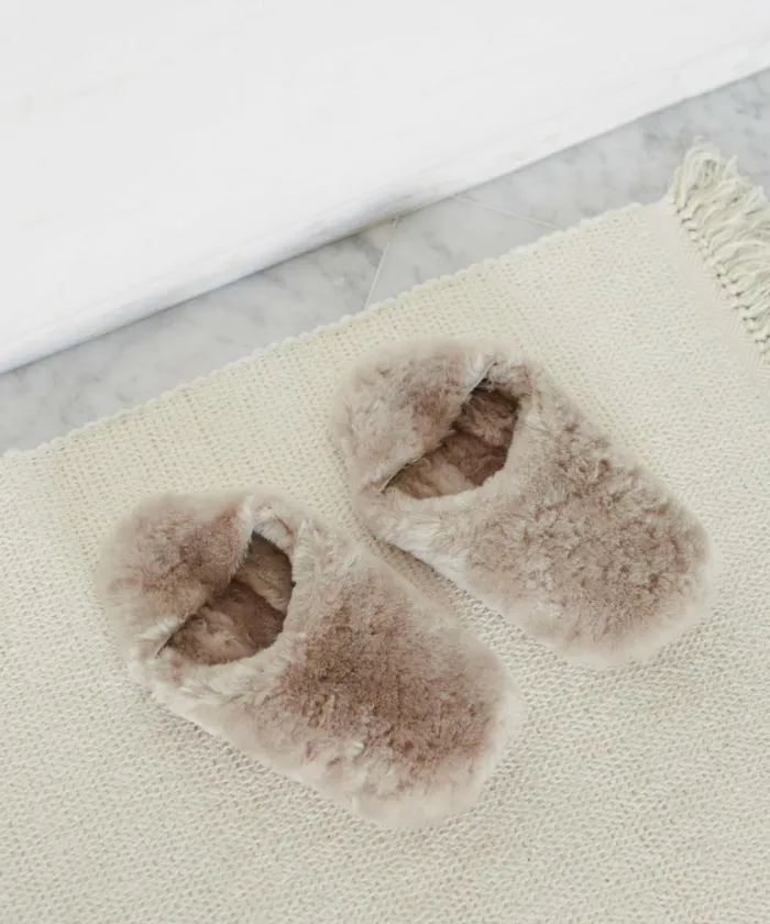 Slippers Women Jenni Kayne Shearling Moroccan Slipper Smoke