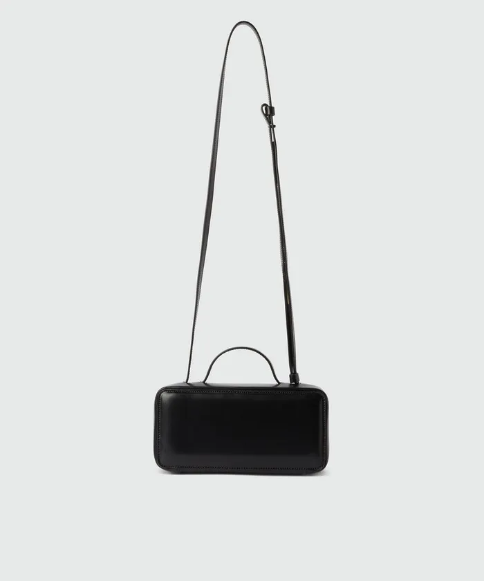 Small Black Shiny Leather Clap Bag Women MSGM Shoulder And Crossbody Bags