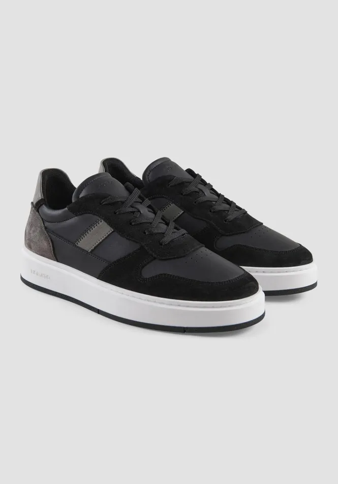 Sneakers Men Antony Morato Emre Sneakers In Black Leather Black