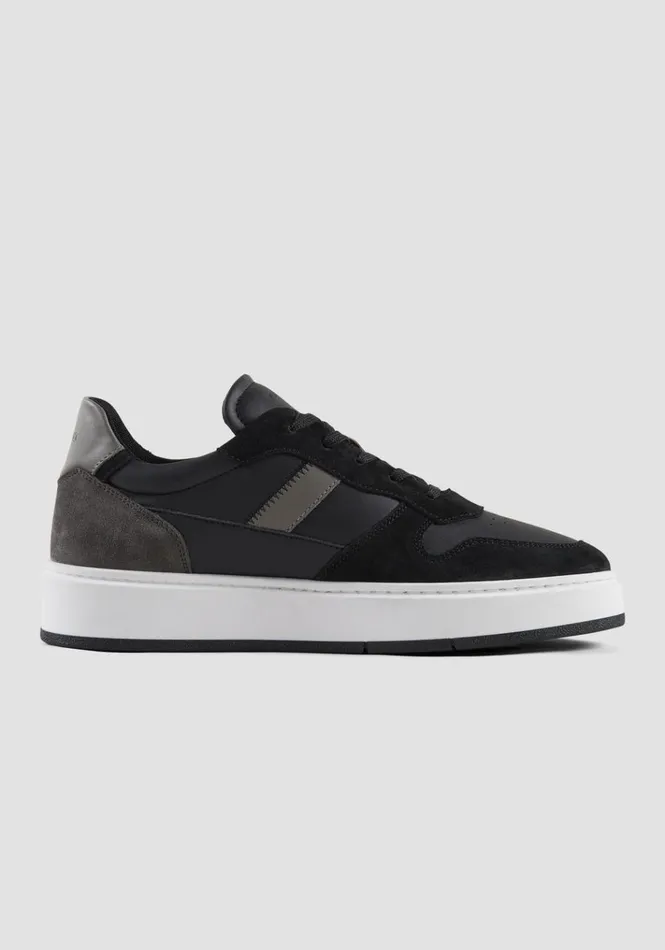 Sneakers Men Antony Morato Emre Sneakers In Black Leather Black