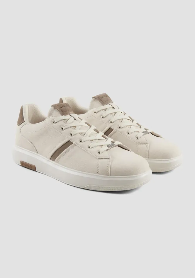 Sneakers Men Antony Morato Himba Sneakers In Faux Leather And Suede Cream