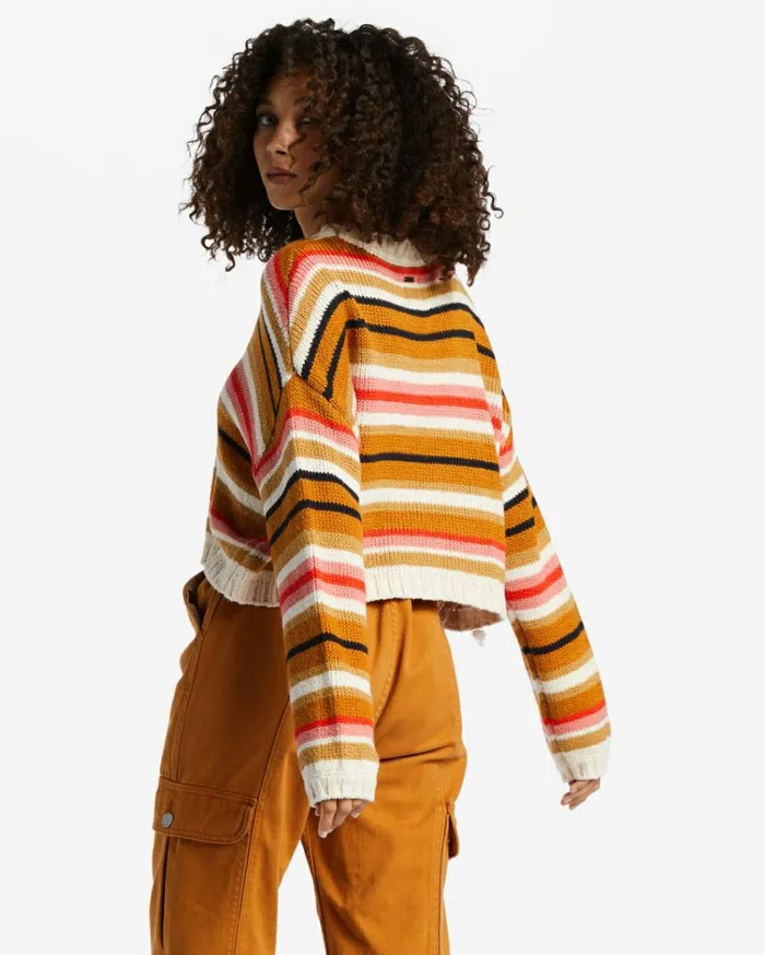 So Bold Crew Neck Sweater Multi Women Billabong Sweaters