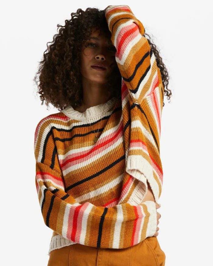 So Bold Crew Neck Sweater Multi Women Billabong Sweaters