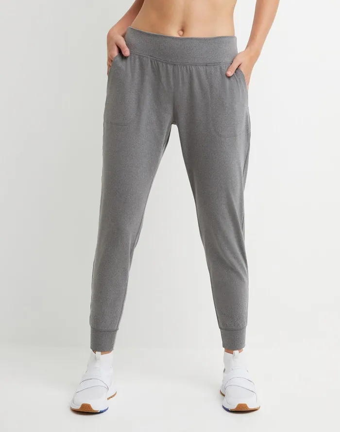 Soft Touch Joggers C Logo 27034 Ebony Heather Women Champion Pants