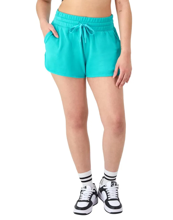 Soft Touch Shorts C Logo 25034 Aqua Excursion Women Champion Shorts