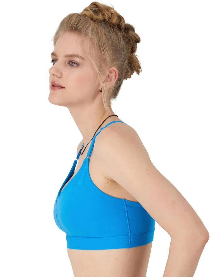 Soft Touch Sports Bra C Logo New Palatinate Blue Women Champion Sports Bras and Bralettes