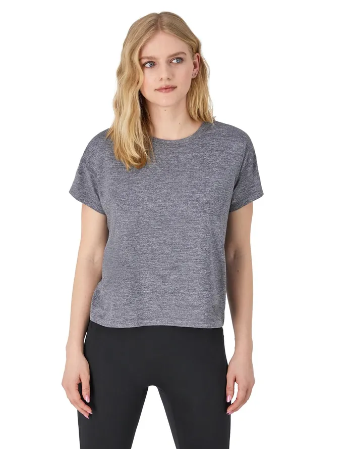 Soft Touch TShirt C Logo Ebony Heather Women Champion TShirts and Tops
