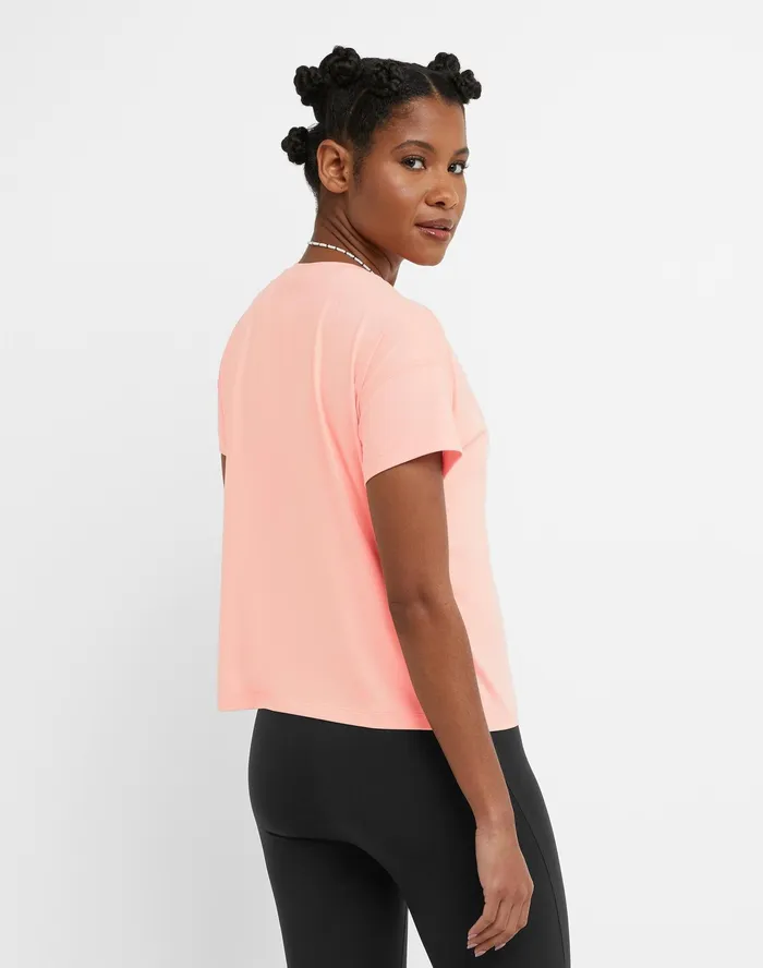 Soft Touch TShirt C Logo Pink Star Women Champion TShirts and Tops