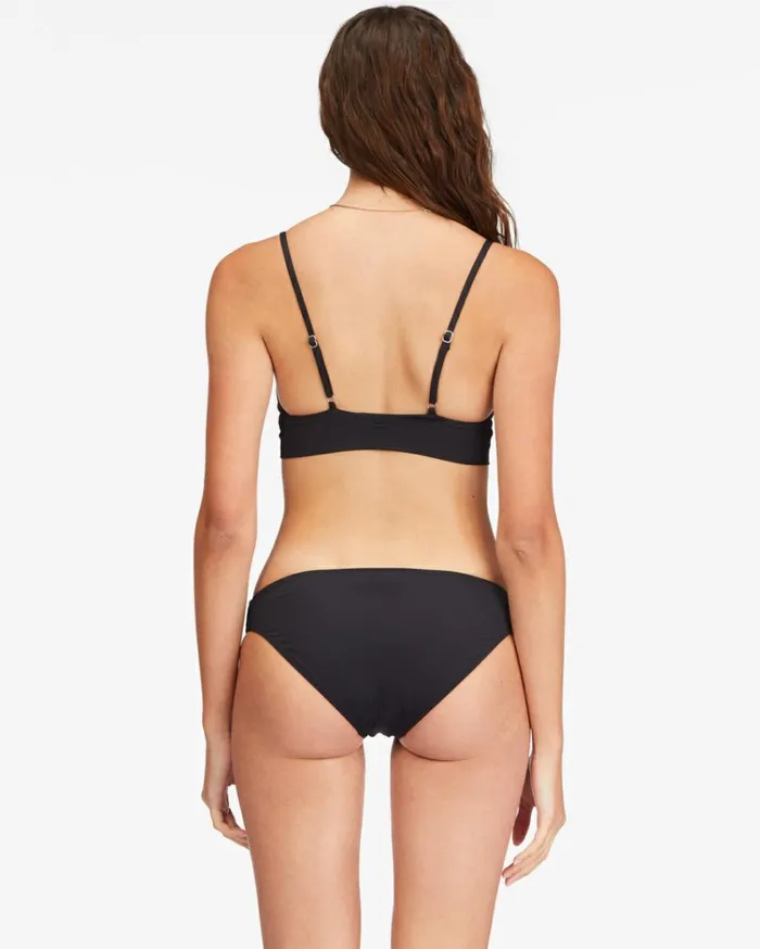 Sol Searcher VNeck Cami Bikini Top Black Pebble Women Billabong Solid Swimwear