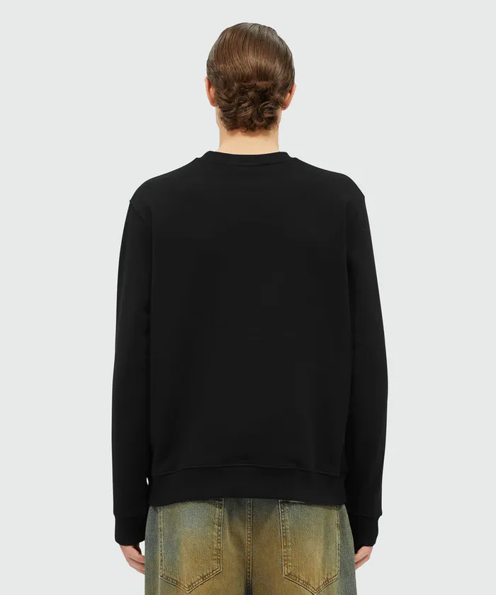 Solid Colour Cotton Sweatshirt With A Box Logo Men MSGM Hoodies And Sweatshirts