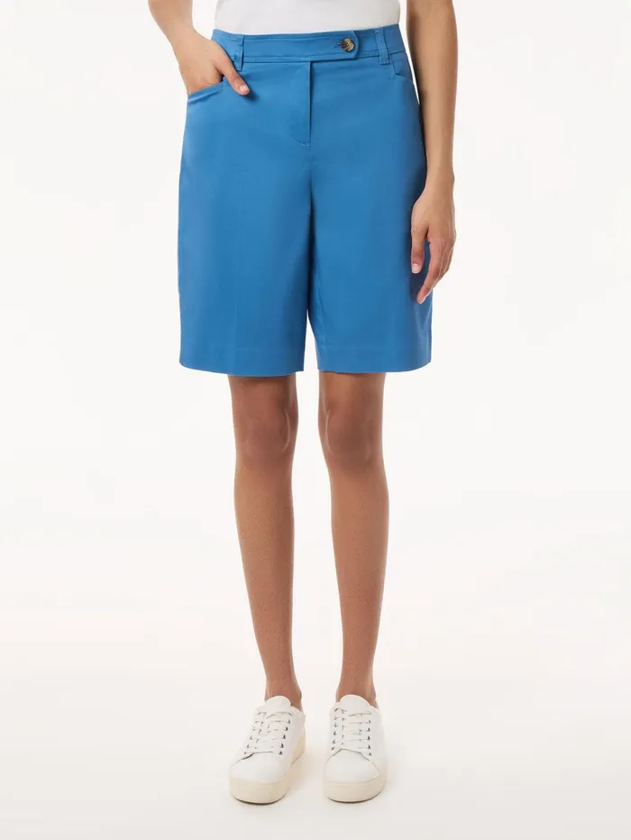 Solid Fly Front Bermuda Short Women Jones New York Sale