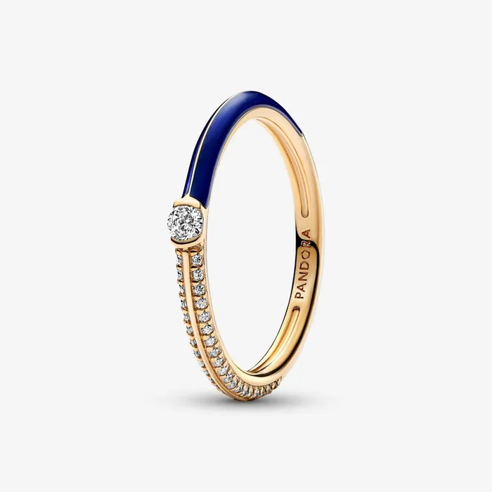 Stackable Rings Women Pandora Online ME Pav and Blue Dual Ring
