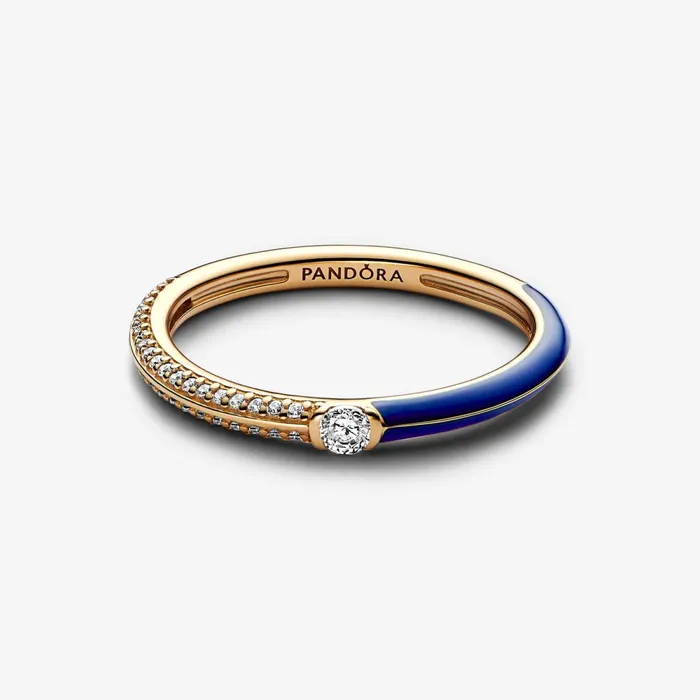 Stackable Rings Women Pandora Online ME Pav and Blue Dual Ring