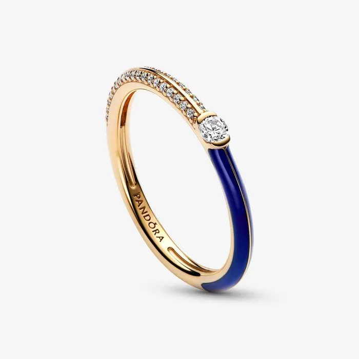 Stackable Rings Women Pandora Online ME Pav and Blue Dual Ring