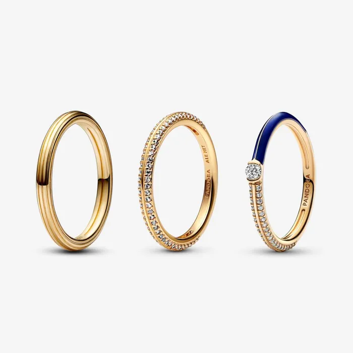 Stackable Rings Women Pandora Online ME Ring Set Gold