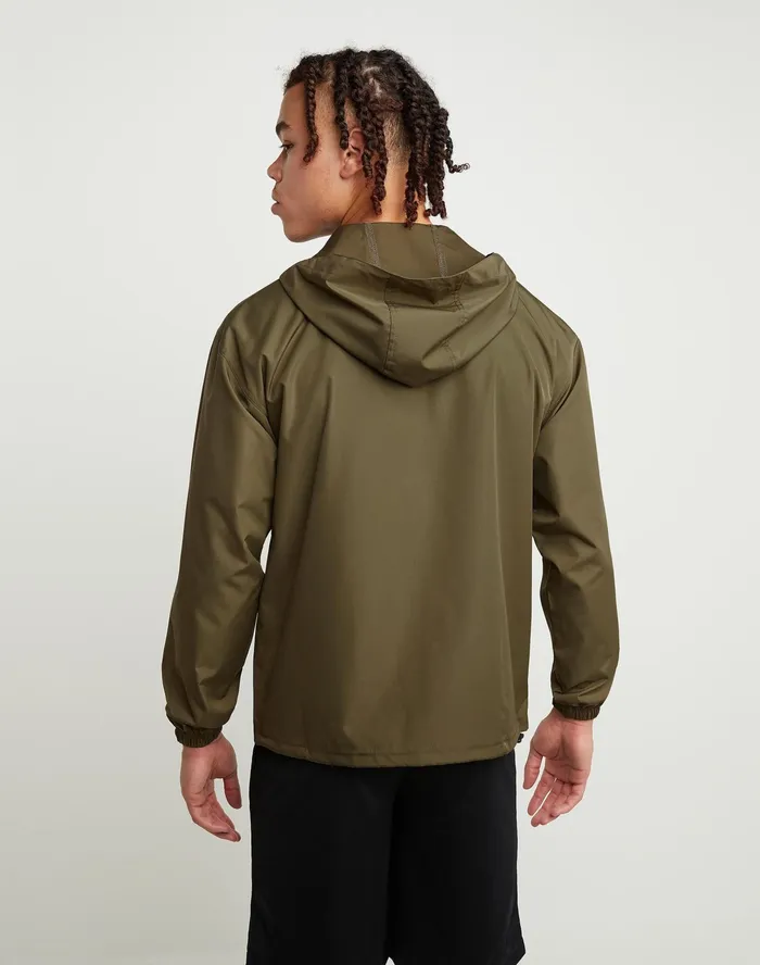 Stadium Packable Jacket Script Logo Cargo Olive MenWomen Champion Jackets
