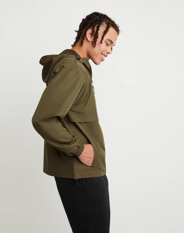 Stadium Packable Jacket Script Logo Cargo Olive MenWomen Champion Jackets