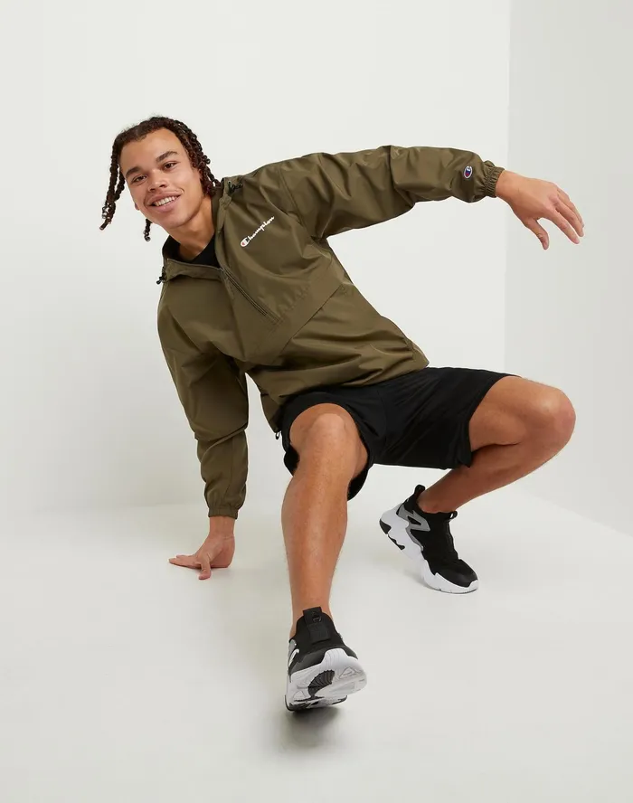 Stadium Packable Jacket Script Logo Cargo Olive MenWomen Champion Jackets
