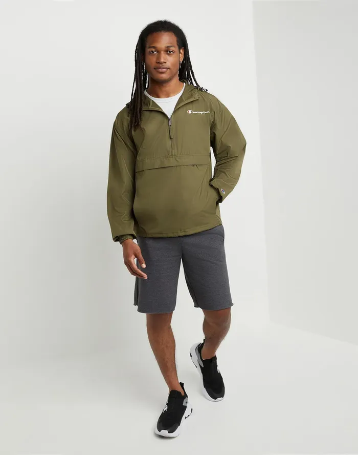 Stadium Packable Jacket Script Logo Cargo Olive MenWomen Champion Jackets