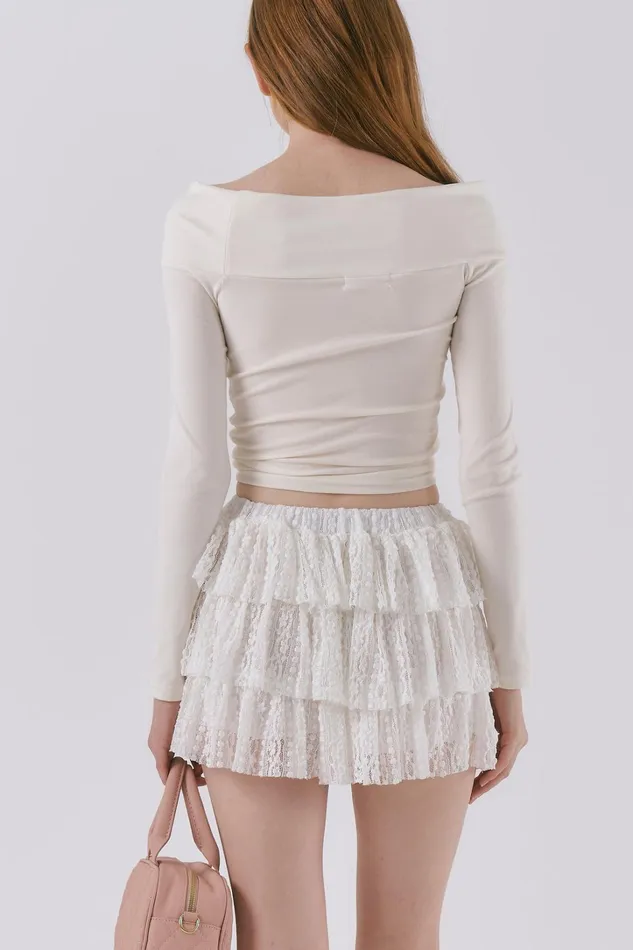 Storets Ailey Tiered Lace Skorts Women Skorts Storets Ailey Tiered Lace Skorts Women Skorts