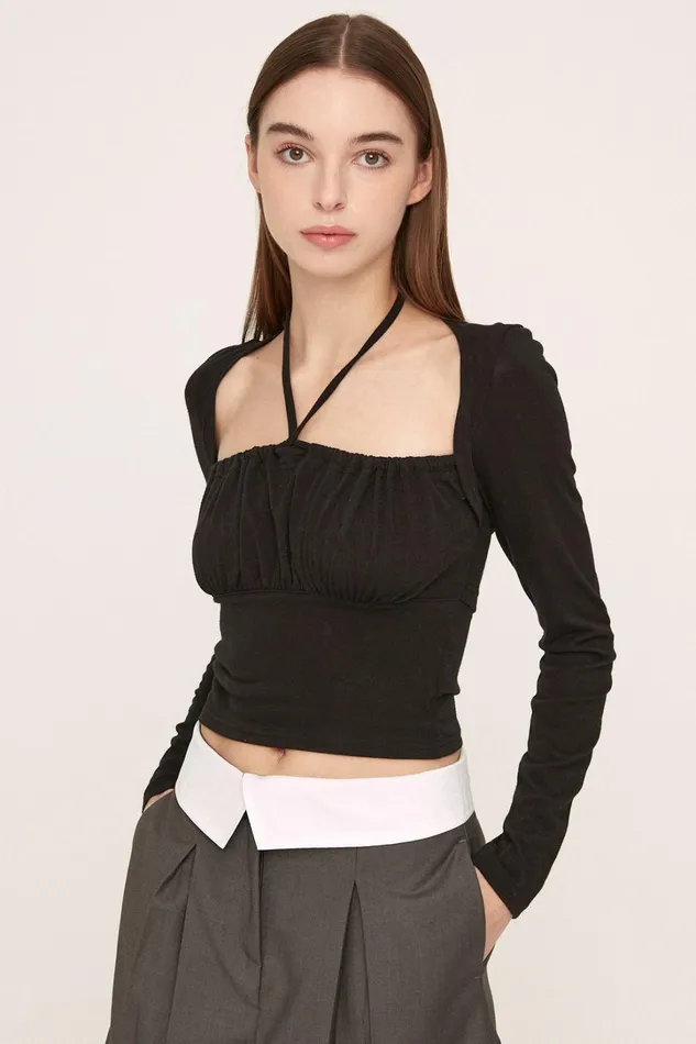 Storets Alexis Front Ruched Top Women Tops Storets Alexis Front Ruched Top Women Tops
