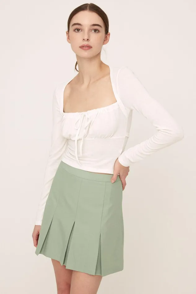 Storets Alexis Front Ruched Top Women Tops Storets Alexis Front Ruched Top Women Tops