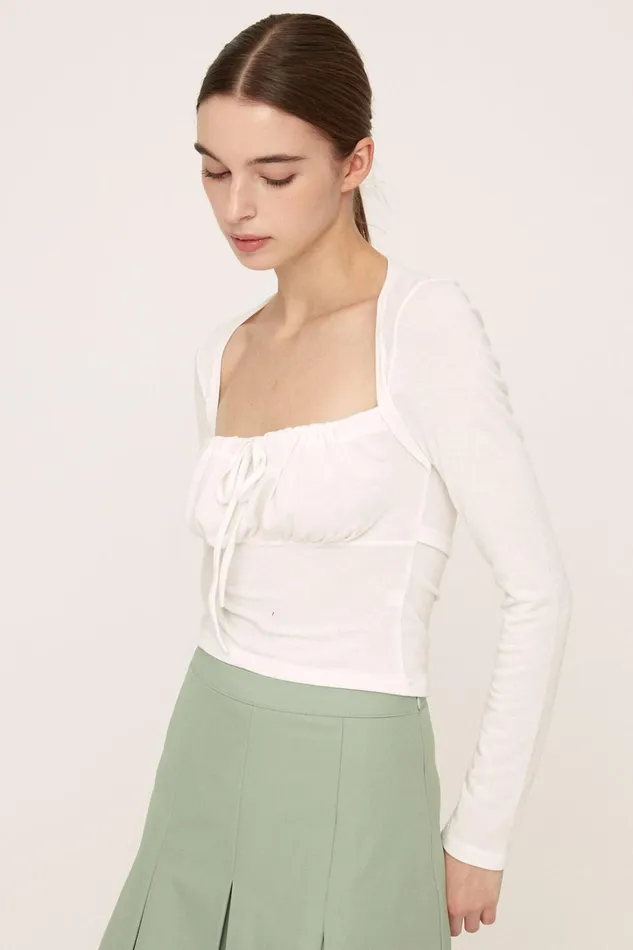 Storets Alexis Front Ruched Top Women Tops Storets Alexis Front Ruched Top Women Tops