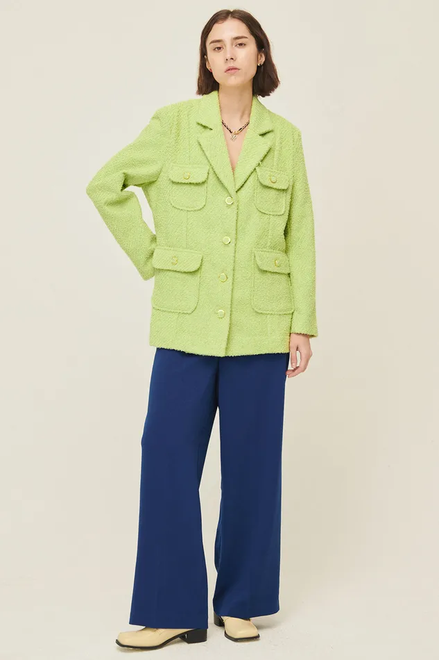Storets Anna Pocket Tweed Coat Women Jackets and Coats
