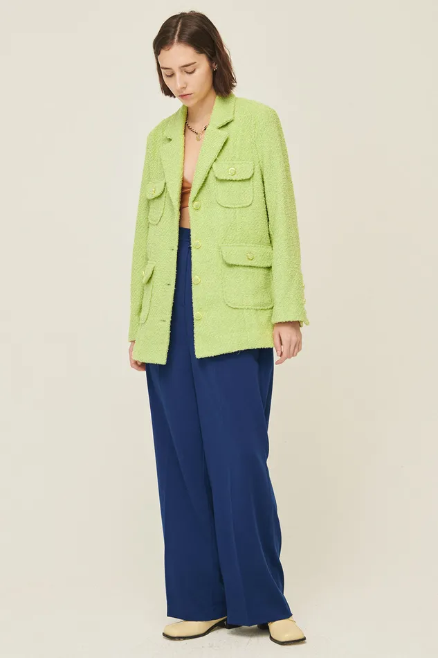 Storets Anna Pocket Tweed Coat Women Jackets and Coats