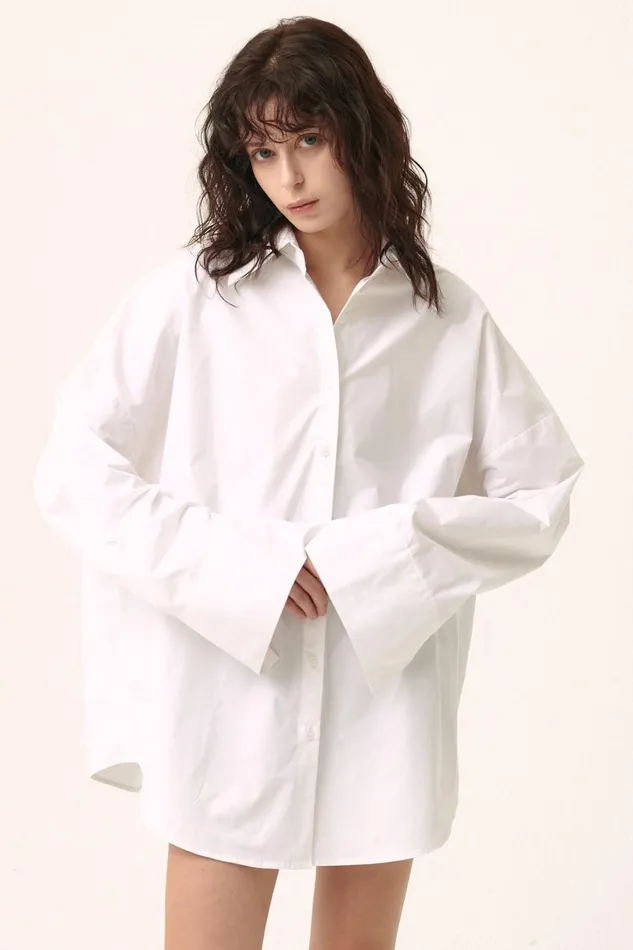 Storets Ariana Oversized Fit Shirt Women Shirts and Blouses