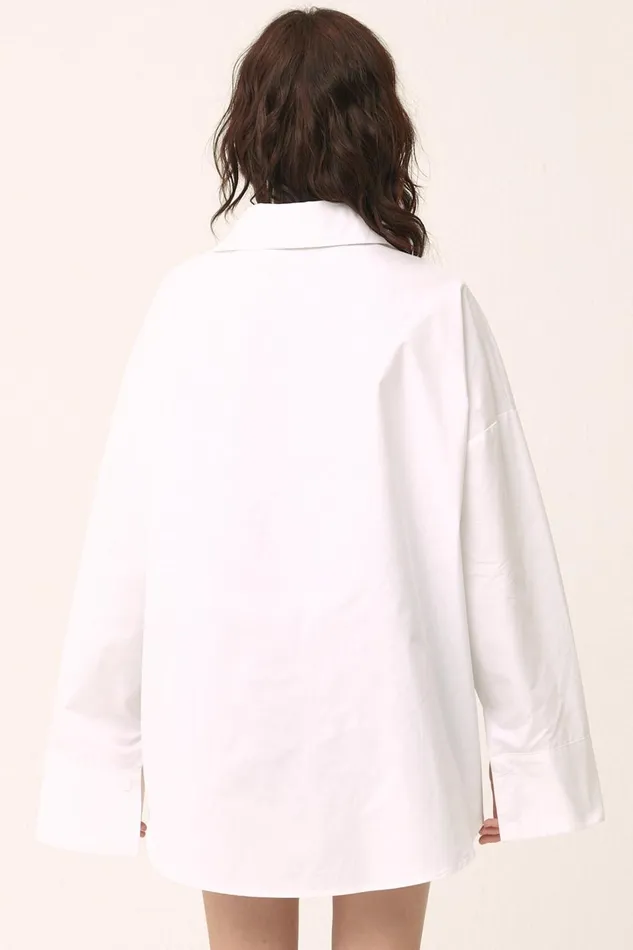 Storets Ariana Oversized Fit Shirt Women Shirts and Blouses