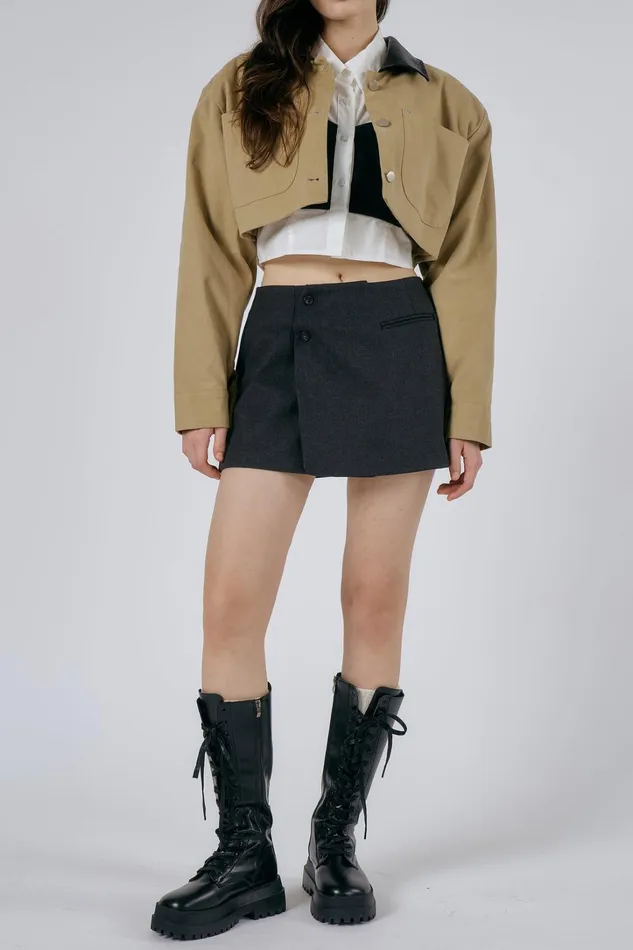 Storets Ava Wrap Effect Mini Skorts Women Skorts Storets Ava Wrap Effect Mini Skorts Women Skorts