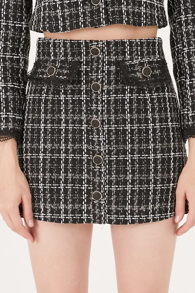Storets Ayla Tweed Skort WLace Inset Women Skorts