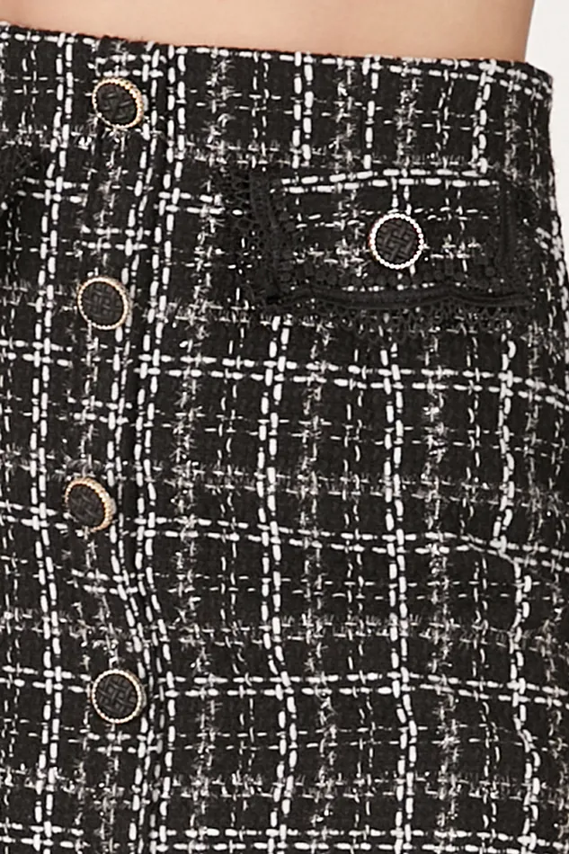 Storets Ayla Tweed Skort WLace Inset Women Skorts
