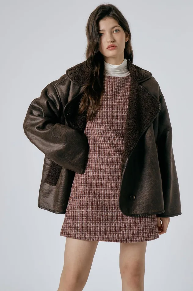 Storets Celina Granny Shearling Coat Women Jackets and Coats Storets Celina Granny Shearling Coat Women Jackets and Coats