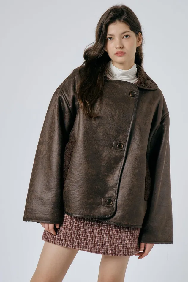 Storets Celina Granny Shearling Coat Women Jackets and Coats Storets Celina Granny Shearling Coat Women Jackets and Coats