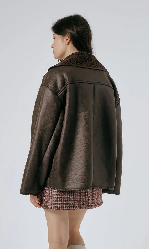 Storets Celina Granny Shearling Coat Women Jackets and Coats Storets Celina Granny Shearling Coat Women Jackets and Coats