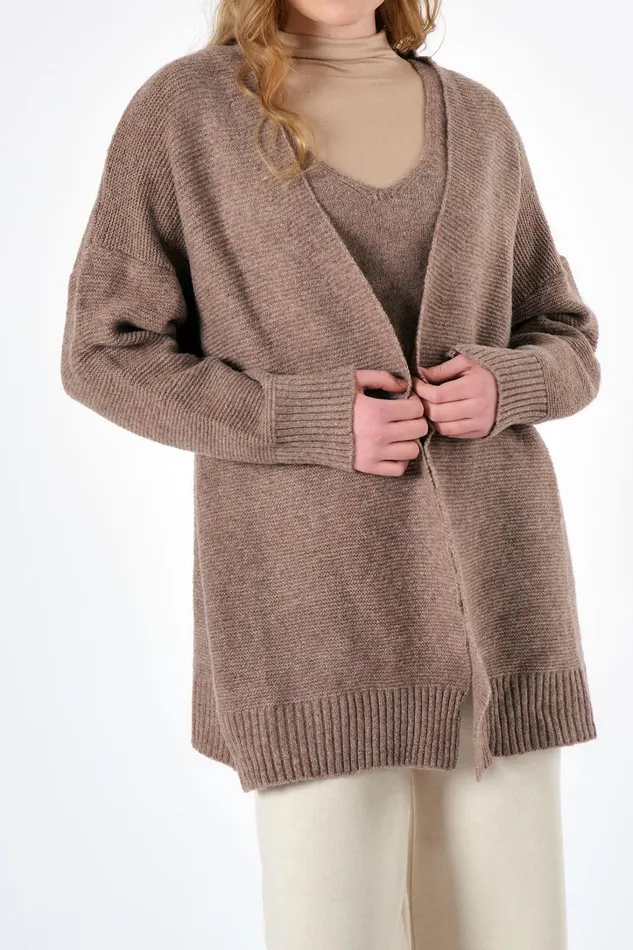Storets Chantal Oversized Knitted Top And Cardi Set Women Cardigan Storets Chantal Oversized Knitted Top And Cardi Set Women Cardigan